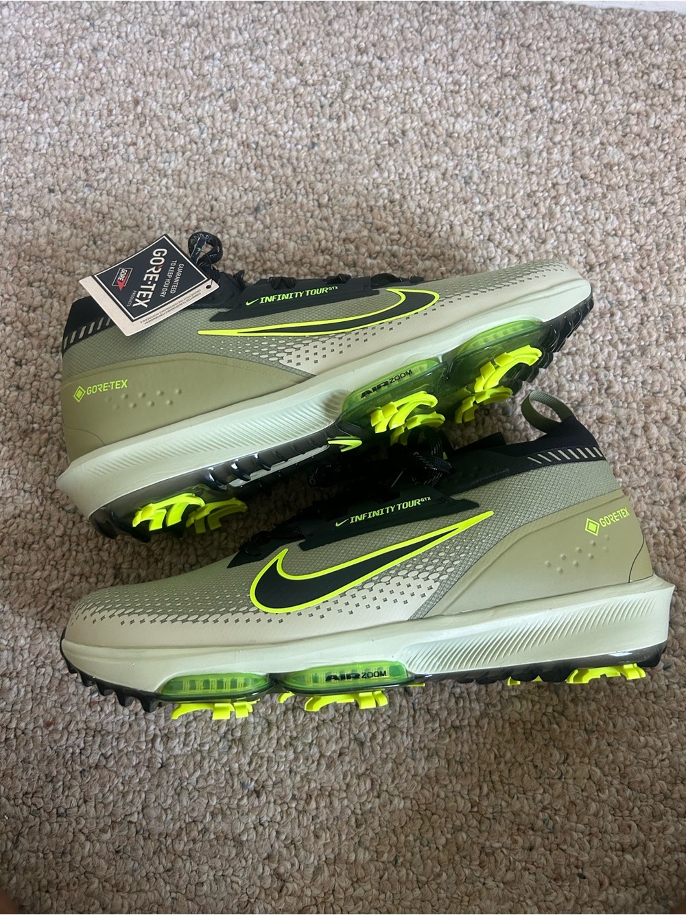 ✅✅New Nike Golf Air Zoom Infinity Tour 2 Gore-Tex Dusty Olive Volt Black 11 & 13
